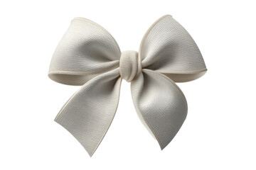 PNG Elegant white fabric bow tie on black background for fashion design