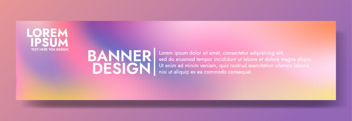 Modern banner design with a blooming meadow inspired background