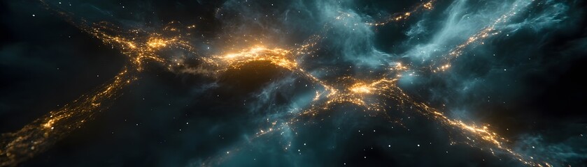 Fototapeta premium Cosmic nebulae in a deep space scene.