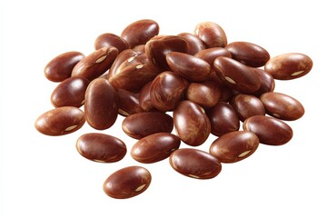 A pile of kidney beans against a white background.