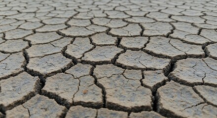 Cracked Earth Ground Texture Closeup