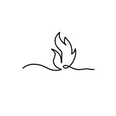 Obraz premium continuous line of fire