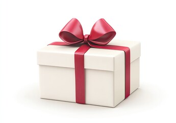 Obraz premium Gift box with red ribbon
