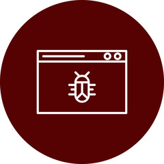 Malware  Brown Circle  Icon Design