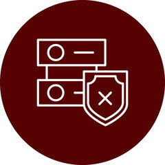 Unsecure  Brown Circle  Icon Design