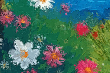 Various oil paintings, flowers, marine creatures, abstract sea boats, cats, dogs, plum blossoms, birds, beautiful scenery
