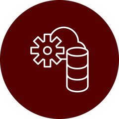 Cloud Storage Vector Brown Circle  Icon Design