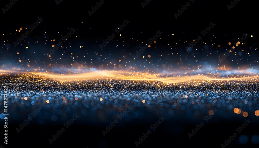 Aufkleber abstract digital design with shimmering particles.