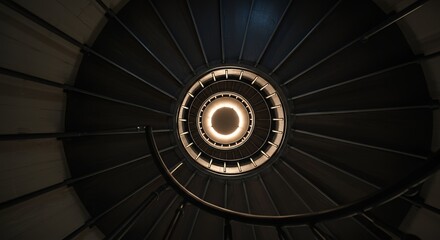 Spiral Staircase Illuminated