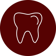 Teeth Vector Brown Circle Icon Design
