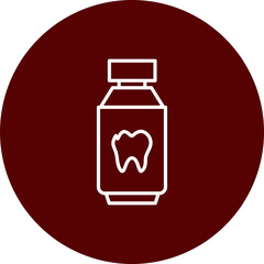 Mouthwash Vector Brown Circle Icon Design