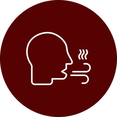 Bad Breath Vector Brown Circle Icon Design