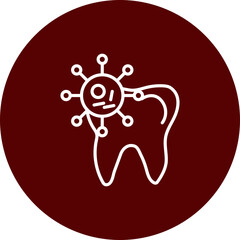 Infection Vector Brown Circle Icon Design