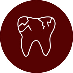 Decayed Vector Brown Circle Icon Design