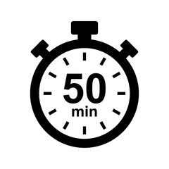 Stopwatch icon. 50 min timer