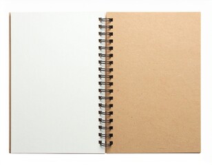 Sketchbook with Paper Texture on Isolated Background