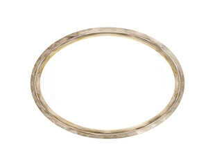 Watercolor vintage round frame for design and invitations, isolated on transparent background.