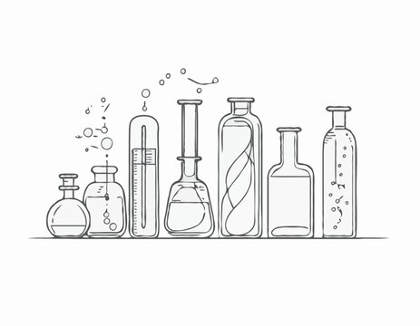 Pharmaceutical Research Line Art