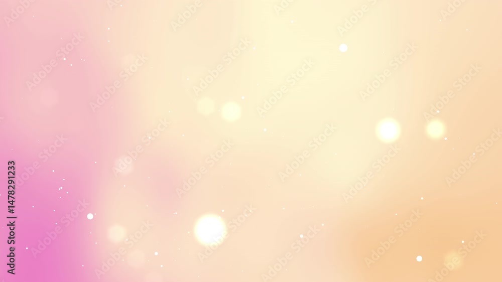 Wall mural light yellow aesthetic abstract background with motion lights and sparkles particle. ideal for socia