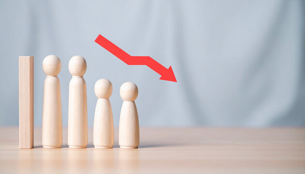 Wooden Peg Dolls Depicting Population Decline, Economic Downturn