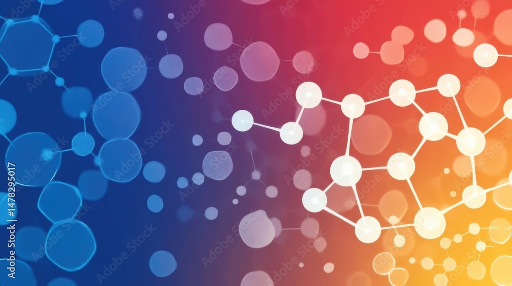 Poster explore structure connection, molecular design with abstract science themes