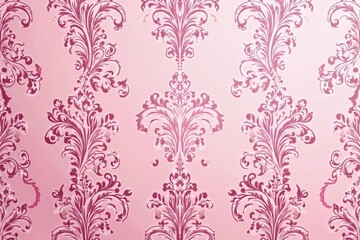 Fototapeta premium Elegant damask pattern in soft pink hues, perfect for backgrounds or textures , subtle texture, graphics