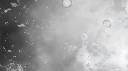 Abstract Gray Bubbles Texture Background, Monochrome Foam Surface
