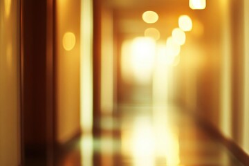 Blurred Hallway Gives A Dreamy Feel With Light and Shadow