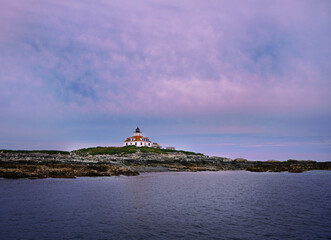 Egg Rock Lighthouse off the coast of Bar Harbor Maine