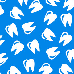 seamless pattern with white teeth. vector tooth seamless pattern. tooth background