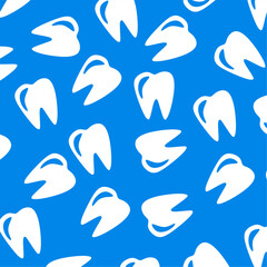 seamless pattern with white teeth. vector tooth seamless pattern. tooth background