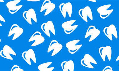 Fototapeta premium seamless pattern with white teeth. vector tooth seamless pattern. tooth background