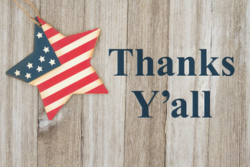 Southern patriotic thank you message