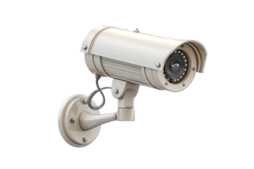 PNG Outdoor security camera with infrared capabilities on white background