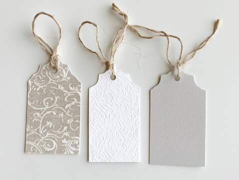 Rustic and Elegant Blank Tags for Crafting and Labeling Projects