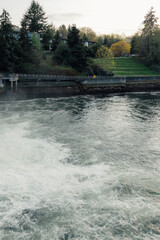 Naklejka premium ballard locks in Seattle, washington