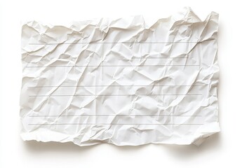 Obraz premium Crumpled White Paper with Blank Lines for Note Taking or Writing