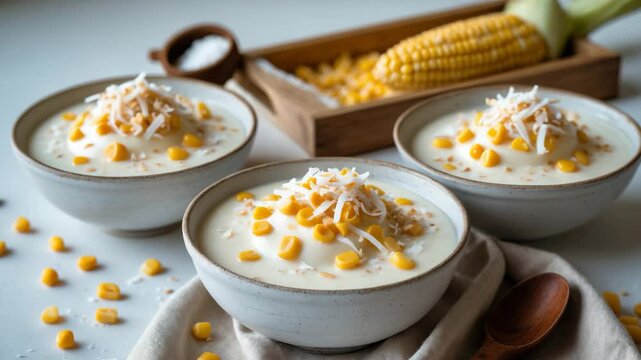 Pudding of Corn and Coconut Milk