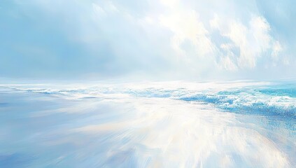 Peaceful Light Blue Sky Landscape