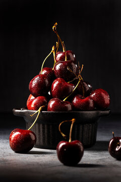 cherries in a bowl