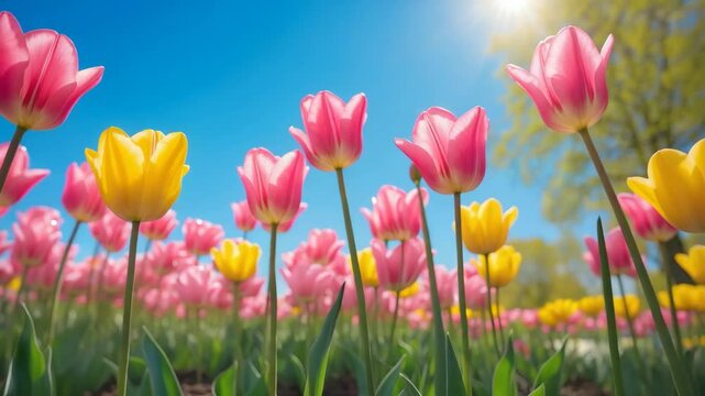 Lively Tulip Garden Offering Area