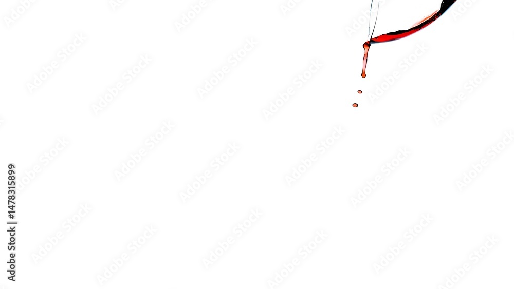 Poster dripping red ink action isolated background abstract art minimalist environment close-up view creati