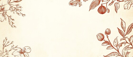 Charming hand-drawn rustic border, ideal for adding a handmade, organic look to packaging, event invitations, or branding for outdoor products