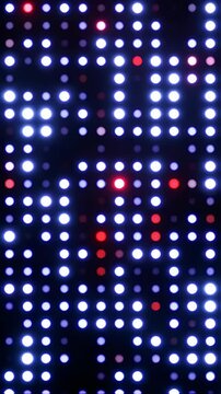 Vertical video Hi tech motion background, blue and red flickering dots