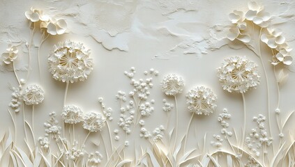 Delicate White Paper Floral Design