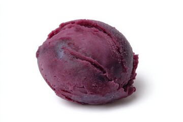 Obraz premium A scoop of rich, dark purple sorbet. Creamy texture, delicious!