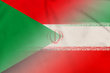Sudan and Iran national flag transborder contract IRN SDN