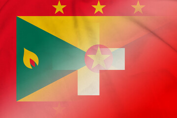 Grenada and Switzerland national flag transborder relations CHE GRD