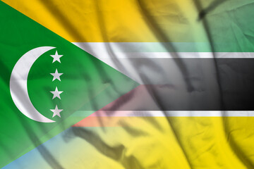 Comoros and Mozambique national flag international negotiation MOZ COM