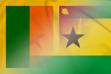 Sri Lanka and Sao Tome and Principe political flag international negotiation STP LKA